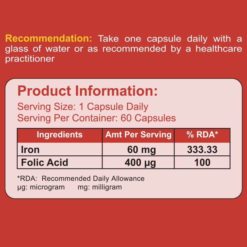 Iron + Folic Acid pellet facts