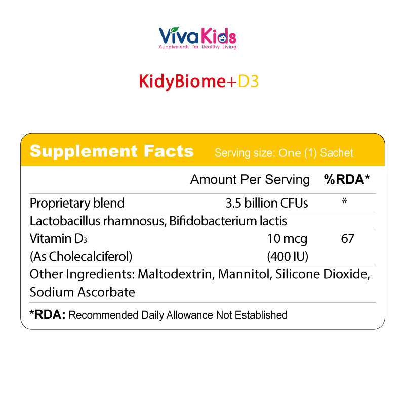 KidyBiome+D3 facts
