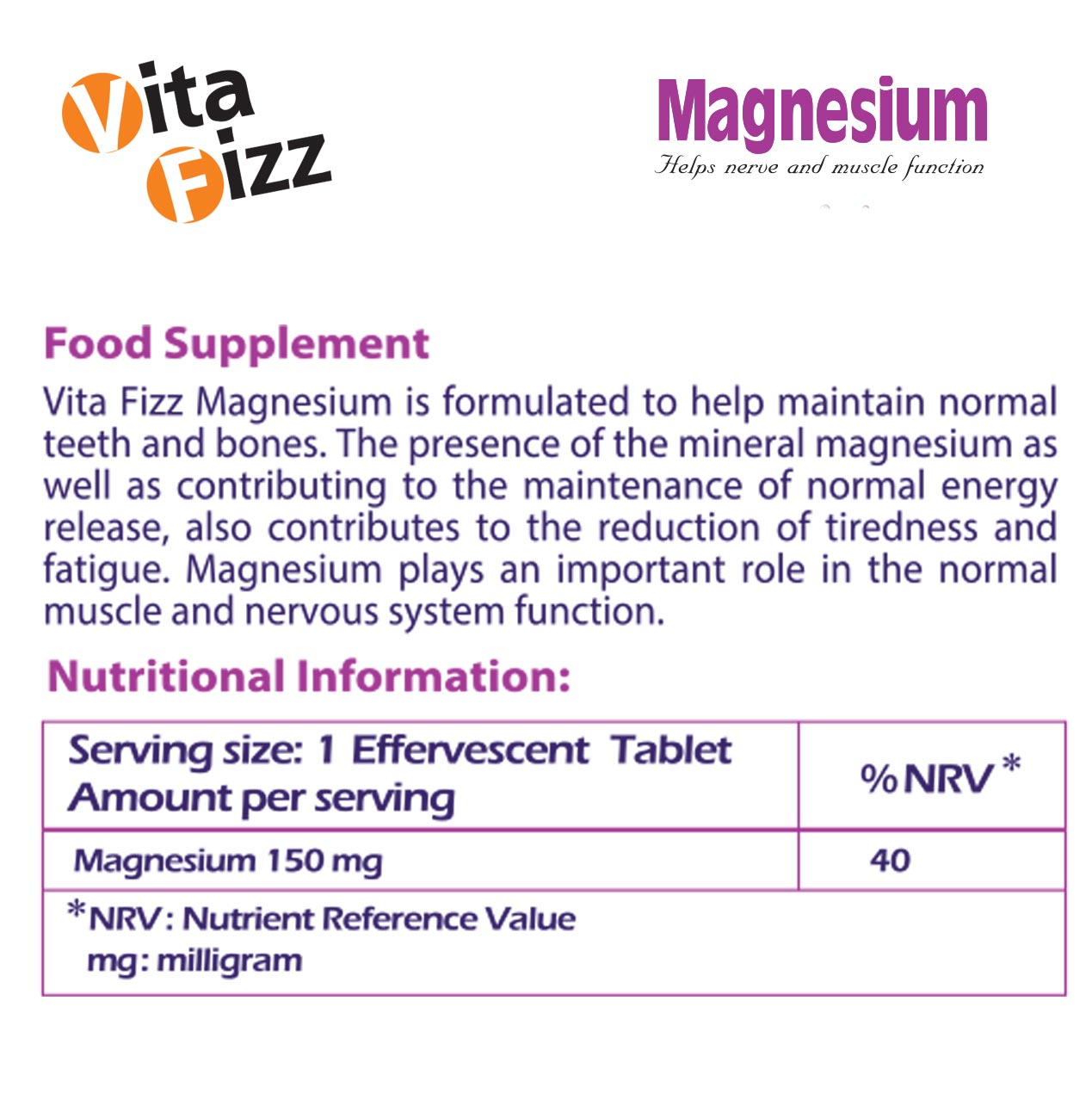 Magnesium 150mg facts