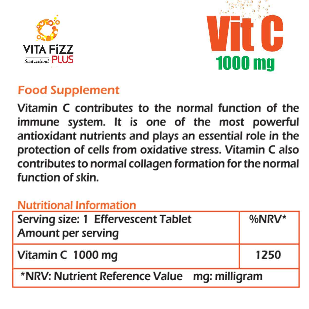 Vitamin C 1000mg facts