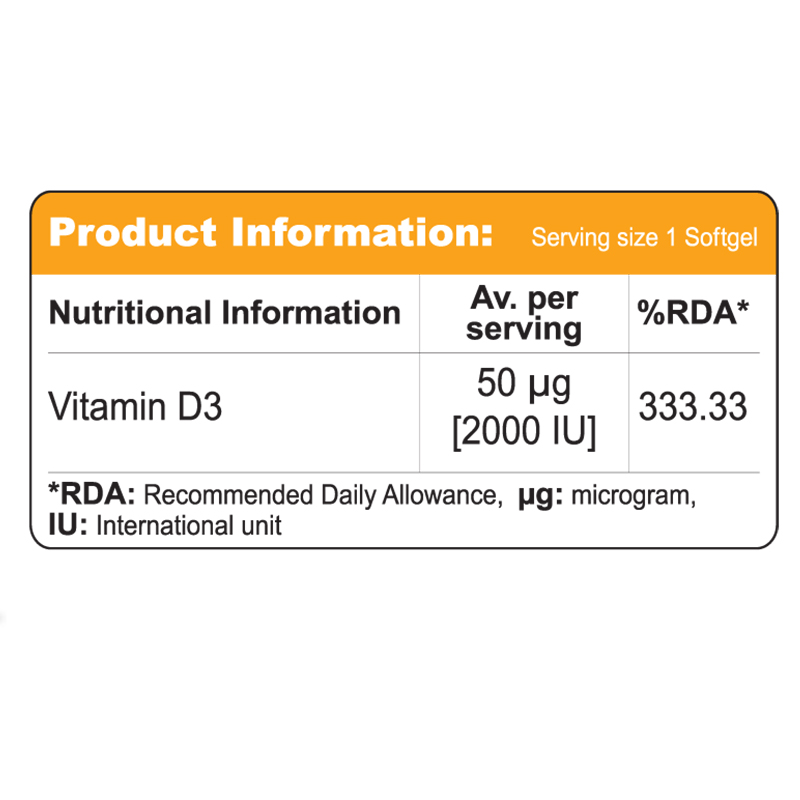 Vitamin D3 2000 IU facts